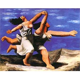 2 Donne che corrono sulla spiaggia