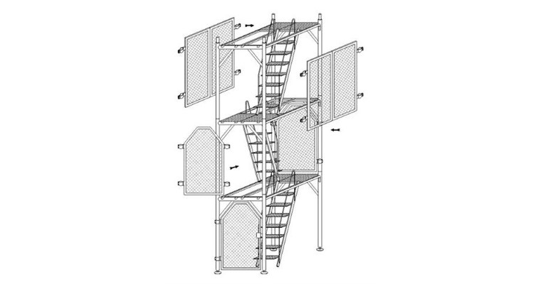 Innovatrice tour-échelle de sûreté